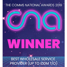CNA Winner 2019 -Wholesale Service Provider (up to £10m)